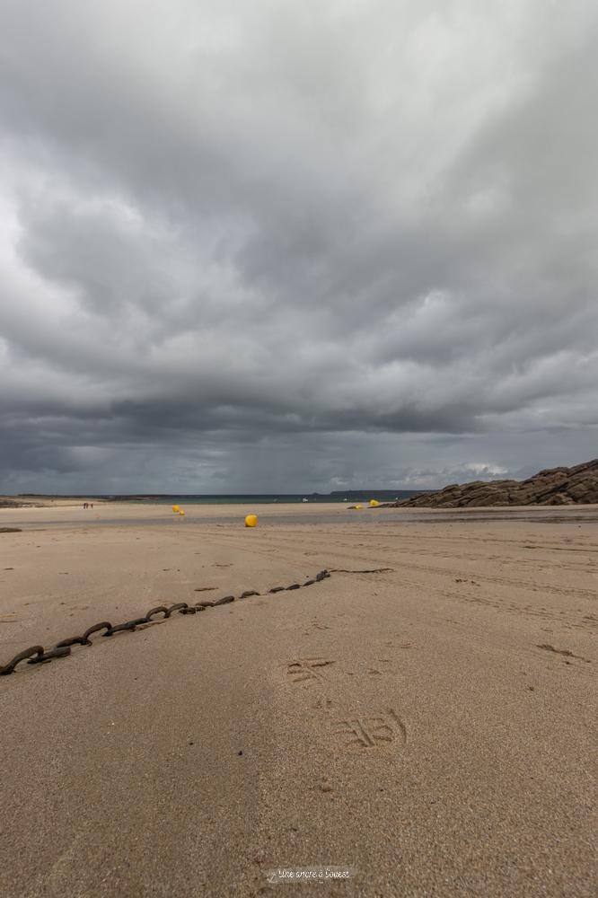 plage Saint-Michel l’îlot avant pluie