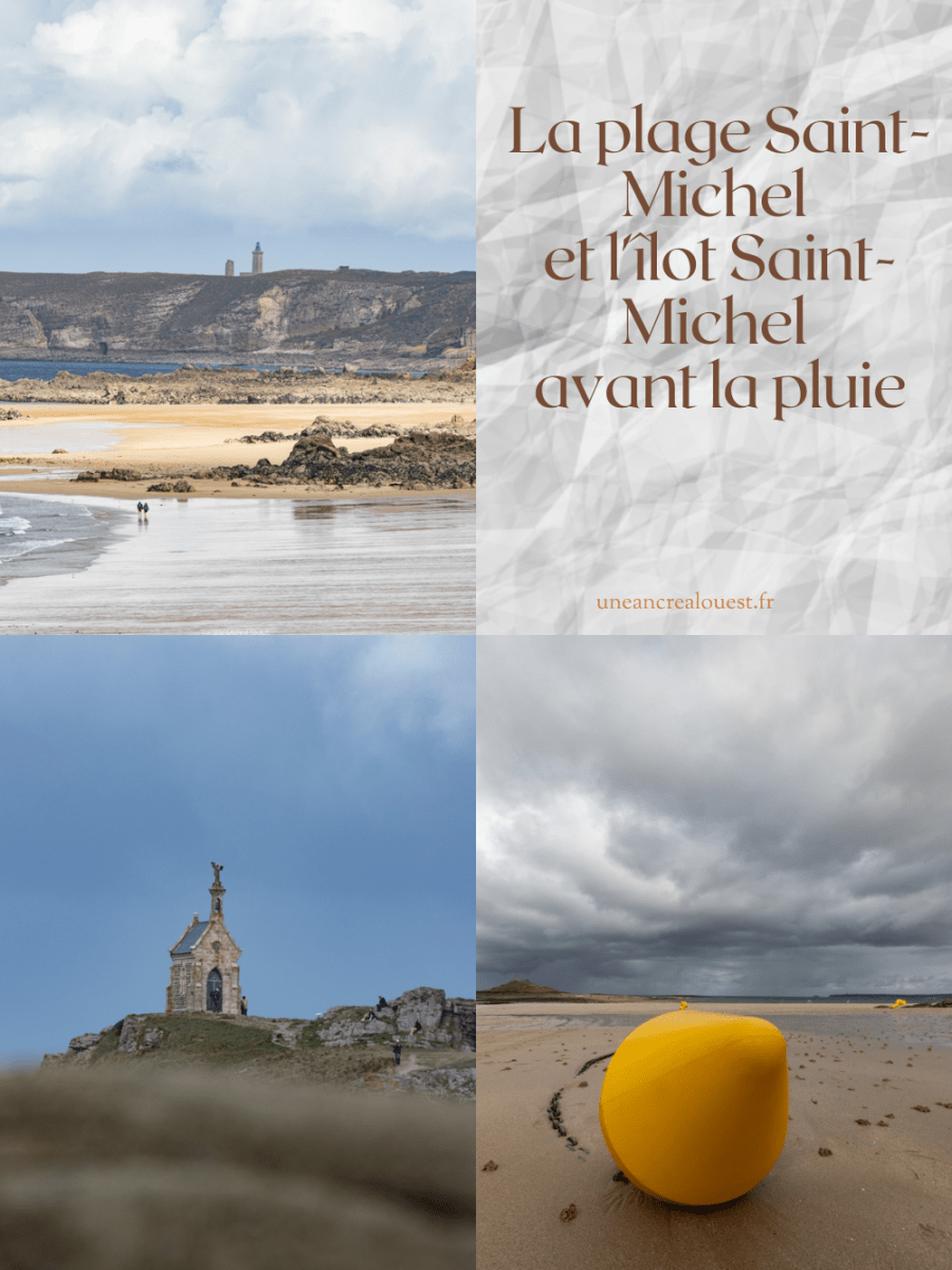 La plage Saint-Michel et l&rsquo;îlot Saint-Michel avant la&nbsp;pluie